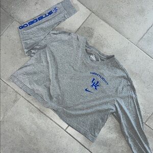 the nike tee Gray university of Kentucky Long Sleeve Crop Top size xl